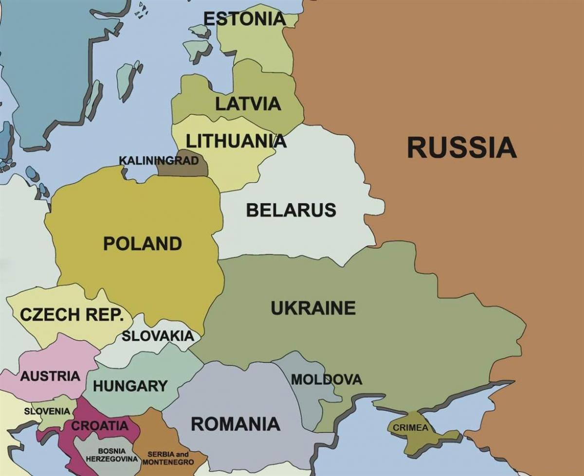 Carte de la Slovénie et les pays voisins