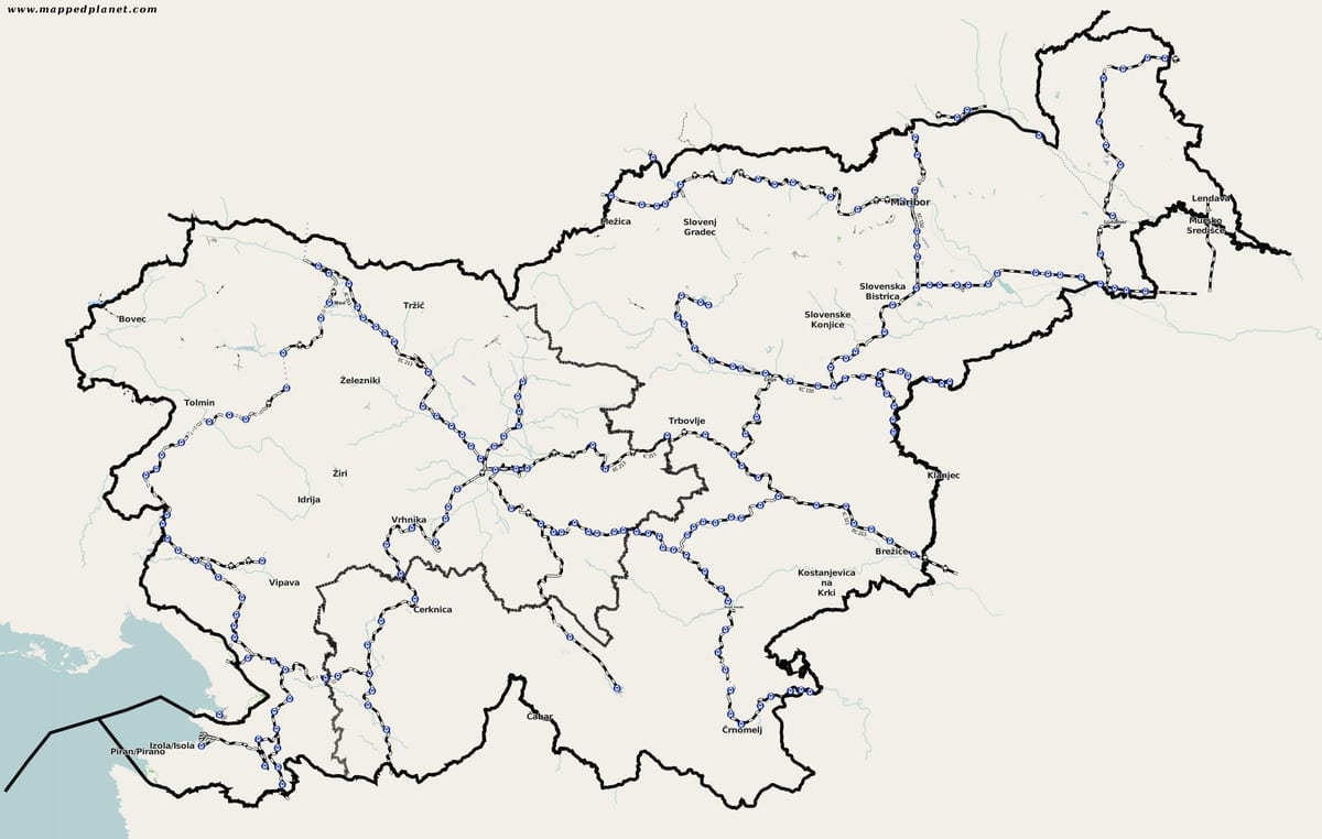 La slovénie carte du train