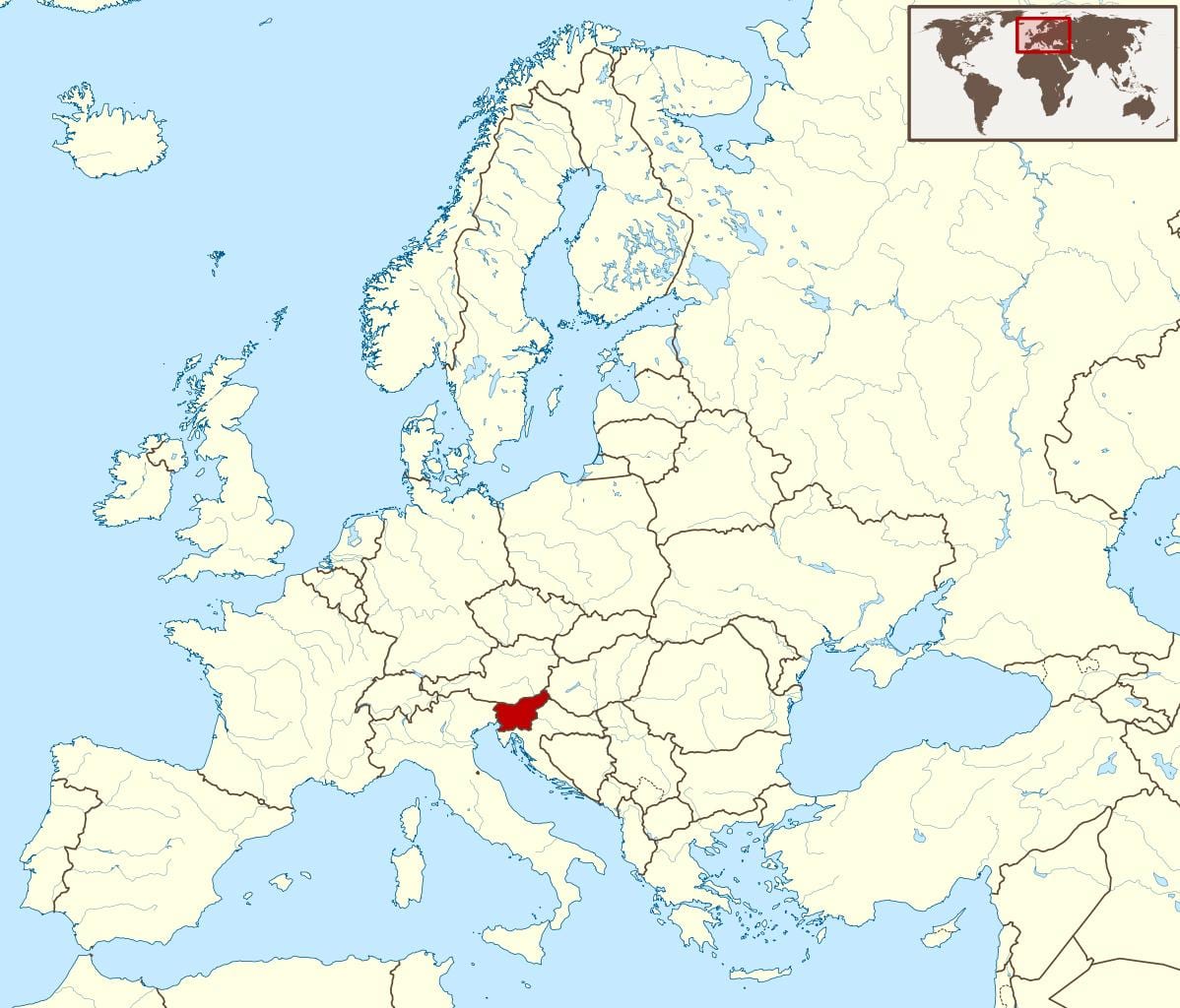 La slovénie emplacement sur la carte du monde