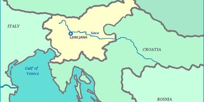 Carte de la côte Slovène