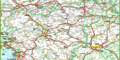 Carte détaillée de la Slovénie