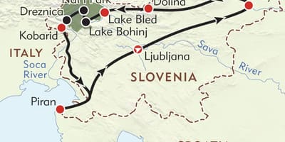 La carte de piran, Slovénie
