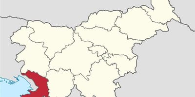 Carte de karst de la Slovénie