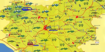 Carte de la Slovénie visites
