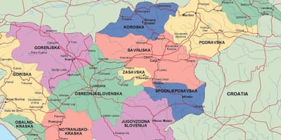 Carte de la Slovénie politique