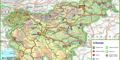 Carte de la Slovénie route