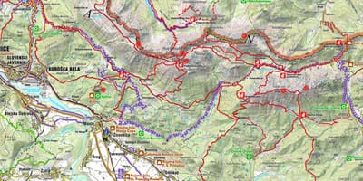 Carte des alpes Slovènes