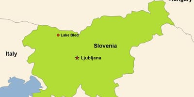 La carte de ljubljana, Slovénie