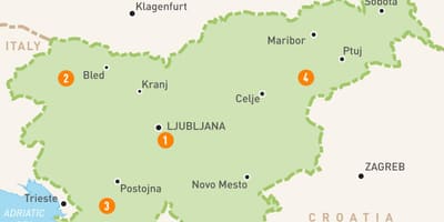 Carte de novo mesto en Slovénie