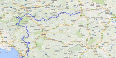 Carte de sentier de montagne Slovène